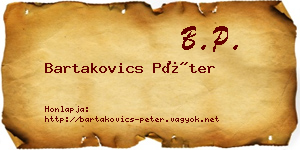 Bartakovics Péter névjegykártya